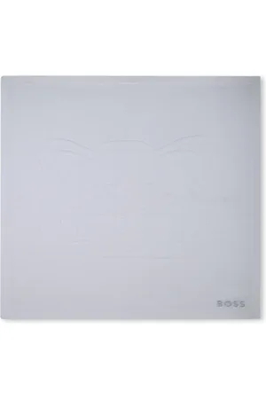 HUGO BOSS Logo-embroidered blanket