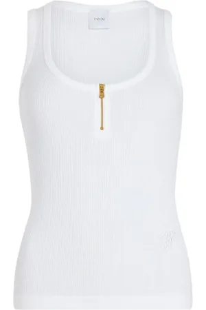 Patou Scoop-neck ribbed tank top