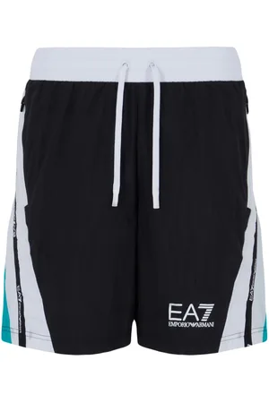 EA7 Logo-print track shorts