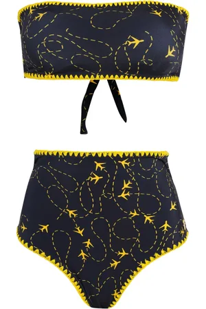 Brigitte Plane-print bikini set