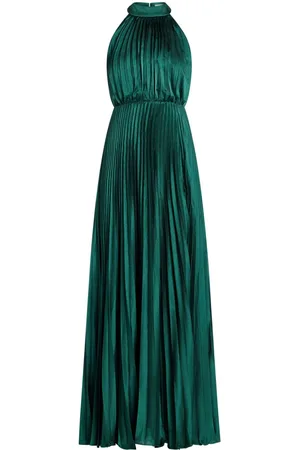 MONIQUE LHUILLIER Pleated maxi dress
