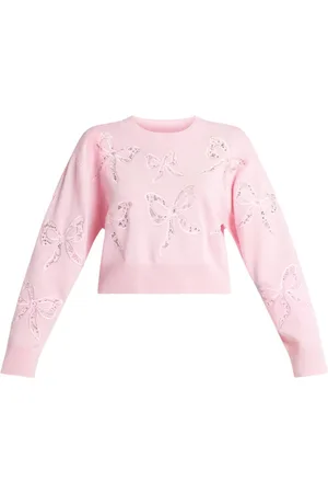 LOVESHACKFANCY Cut-out bow jumper