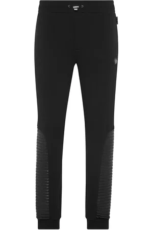 Philipp Plein Leather-inserts track pants