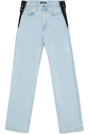 MUGLER Lace-up straight leg jeans