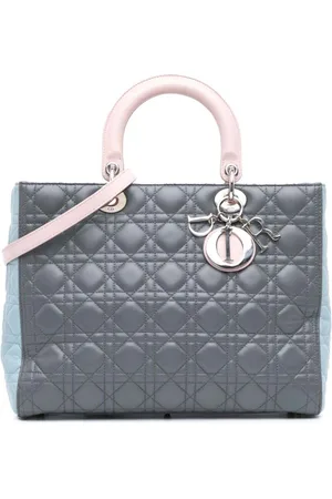 Dior 2013 Large Bicolor Lambskin Cannage Lady Dior satchel