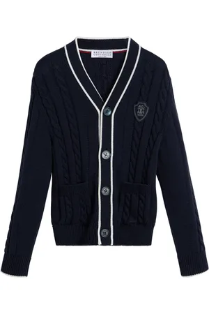 Brunello Cucinelli Logo-appliqué cotton cardigan