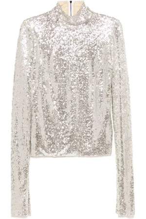 MATICEVSKI Sequinned high neck top