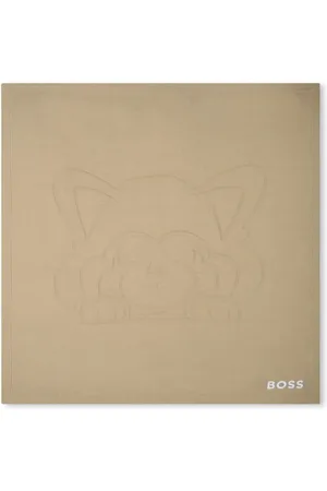 HUGO BOSS Logo-embroidered blanket