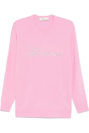 BLUMARINE Logo-appliqué sweater