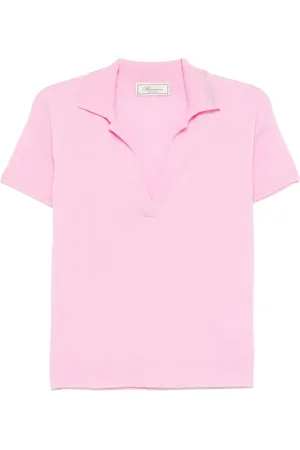 BLUMARINE Logo-appliqué polo top