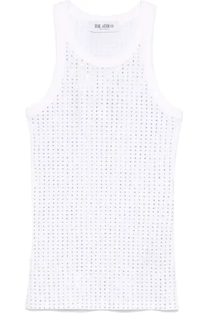 The Attico Rhinestone-embellished tank top
