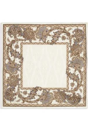 Etro Leafy-print silk pocket square