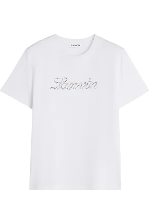 Lanvin Sequinned-logo T-shirt