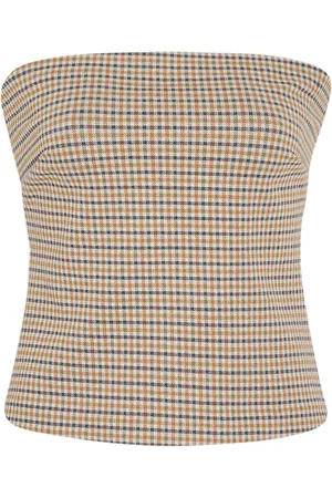 ROSETTA GETTY Check-pattern top