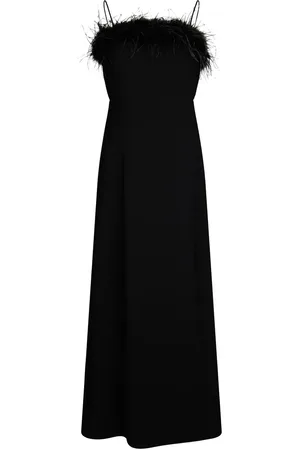 Liu Jo Feather-trim maxi dress
