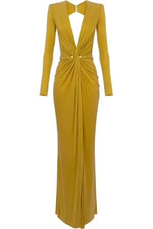 Elisabetta Franchi Piercing-detail jersey gown