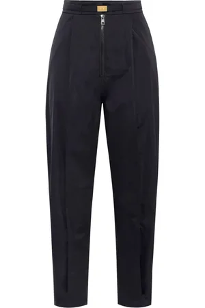 Elisabetta Franchi Belted voile boyfriend trousers