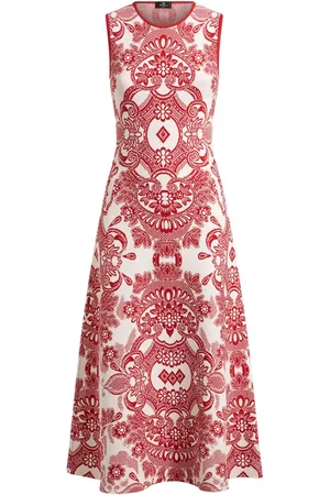 Etro Patterned-jacquard midi dress