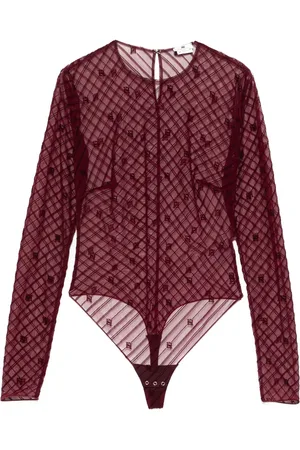 Elisabetta Franchi Flocked tulle bodysuit