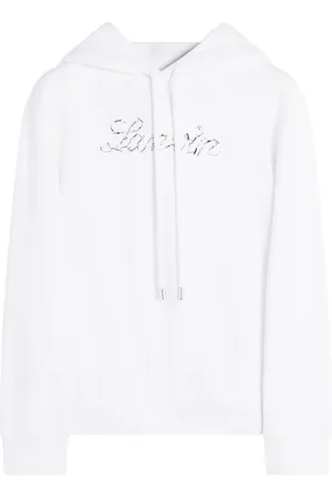 Lanvin Sequinned-logo hoodie