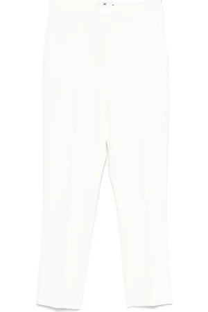 Elisabetta Franchi Logo-plaque crepe trousers