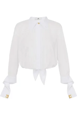 Elisabetta Franchi Rhinestone-embellished poplin shirt