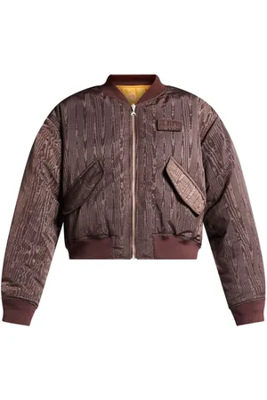 Marine Serre Striped bomber jacket