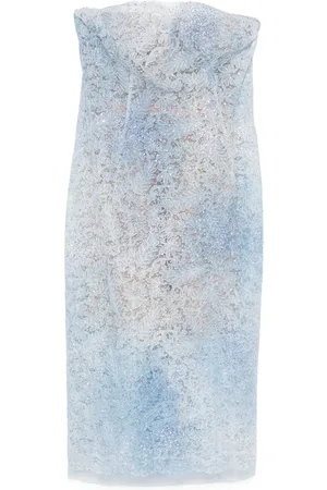 ERMANNO SCERVINO Lace bustier midi dress