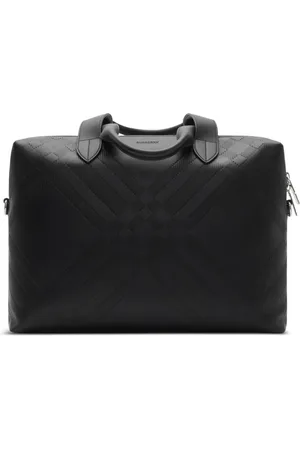 Burberry Check-embossed briefcase