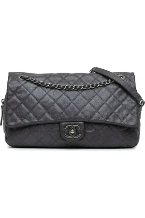CHANEL 2011 Jumbo Quilted Caviar Easy Flap shoulder bag
