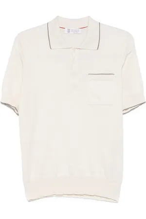 Brunello Cucinelli Contrast-trim polo shirt