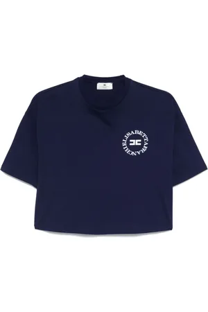 Elisabetta Franchi Cropped logo-print T-shirt