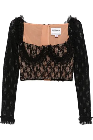 Self-Portrait X Christopher Kane lace ruffle top