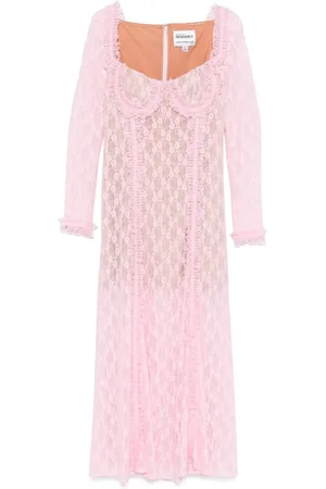 Self-Portrait X Christopher Kane lace ruffle midi dress