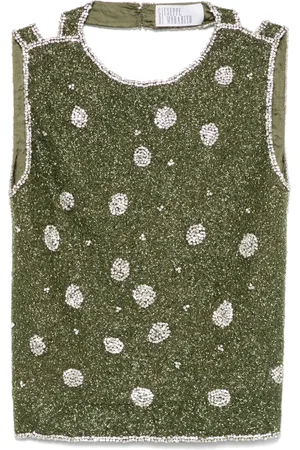 GIUSEPPE DI MORABITO Bead-embellished tank top
