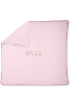 HUGO BOSS Logo-embroidered blanket
