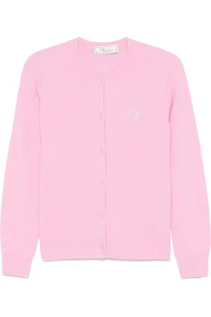 BLUMARINE Logo-appliqué cardigan