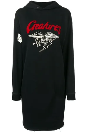 Givenchy Creatures raw hem hoodie dress
