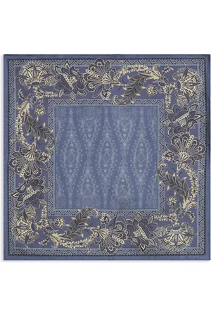 Etro Leafy-print silk pocket square