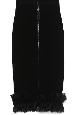 Self-Portrait X Christopher Kane ruffle knit midi skirt
