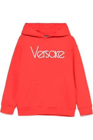 VERSACE Embroidered-logo hoodie