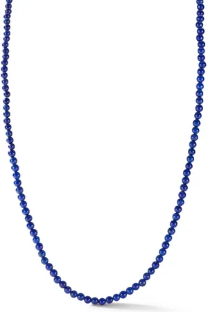 Mateo 14K yellow gold beaded lapis necklace