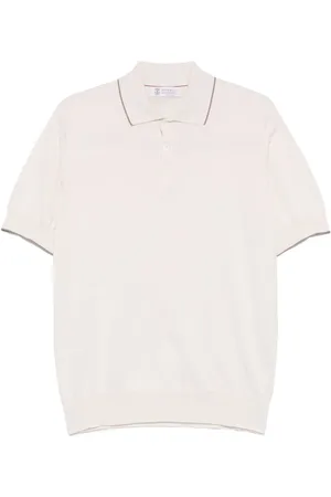 Brunello Cucinelli Contrasting-trim polo shirt