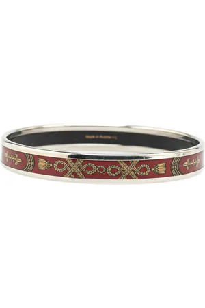 Hermès 20th Century Narrow Grand Apparat Enamel Bangle 62 costume bracelet