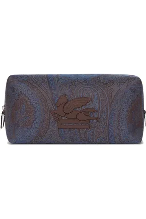 Etro Medium paisley-print Pegaso-motif wash bag