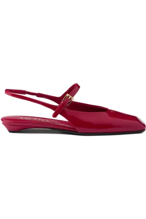 Prada Leather slingback ballerina shoes
