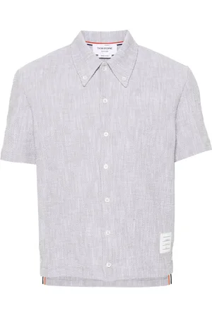 Thom Browne RWB-stripe tweed shirt