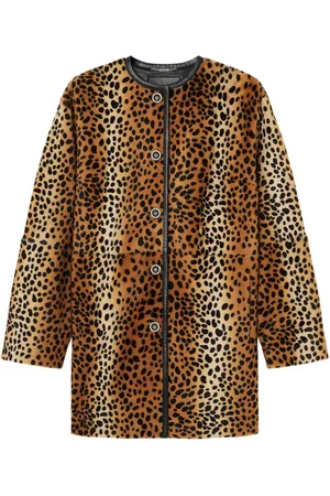 VERSACE Single-breasted printed coat
