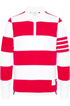 Thom Browne Striped knitted polo shirt