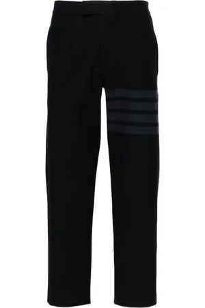 Thom Browne Mid-rise twill tapered trousers
